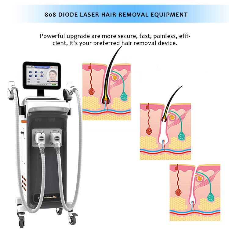 double handles 808 hair removal machine (9)