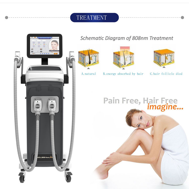 double handles 808 hair removal machine (3)